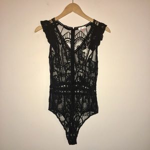 Layna Lace Detail Sheer Bodysuit